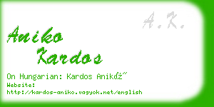 aniko kardos business card